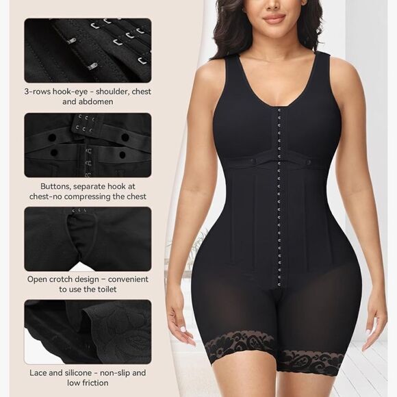 Fajas Colombiana Shapewear Tummy Control Post Surgery Compression Postpa… - Picture 3 of 16